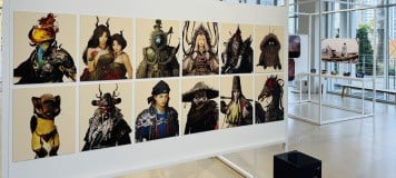 Artwork from Black Desert in Pearl Abyss' lobby