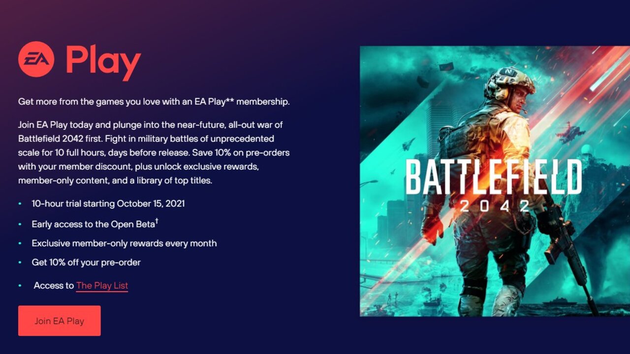 EA Play Members on PS5, PS4 Get Early Battlefield 2042 Beta Access