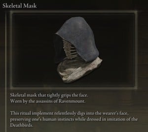 Elden Ring: All Partial Armour Sets - Ravenmount Assassin Set - Skeletal Mask