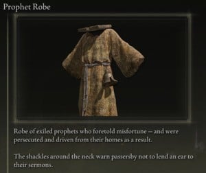 Elden Ring: All Partial Armour Sets - Prophet Set - Prophet Robe
