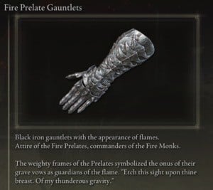 Elden Ring: All Full Armour Sets - Fire Prelate Set - Fire Prelate Gauntlets