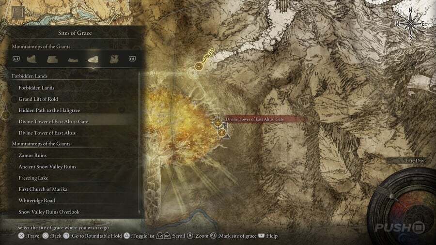 Elden Ring: All Site of Grace Locations - Forbidden Lands - Divine Tower of East Altus: Gate