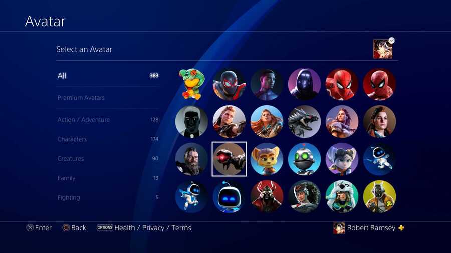 Sony Adds a Bunch of New Avatars to PSN for Free, Including SpiderMan