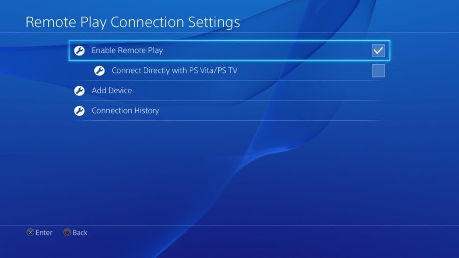 Remote Play Connection Settings PS4 PlayStation 4 1