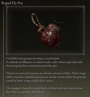 Elden Ring: All Crafting Recipes - Throwing Pots - Roped Fly Pot