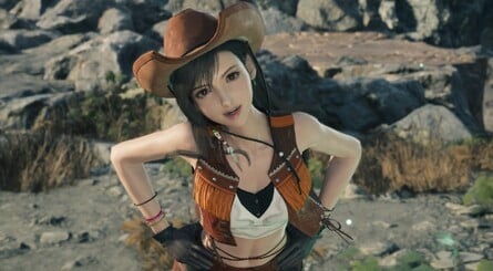 Clockwise from top-right: Vega, Gouken, Mike Haggar, and Tifa