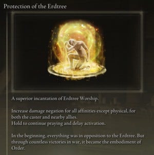 Elden Ring: Support Incantations - Protection of the Erdtree