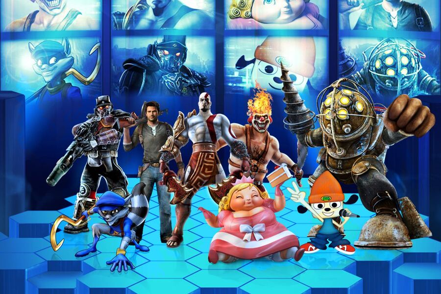 How many playable characters did PlayStation All-Stars Battle Royale have at launch?