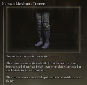 Elden Ring: All Partial Armour Sets - Nomadic Merchant's Set - Nomadic Merchant's Trousers