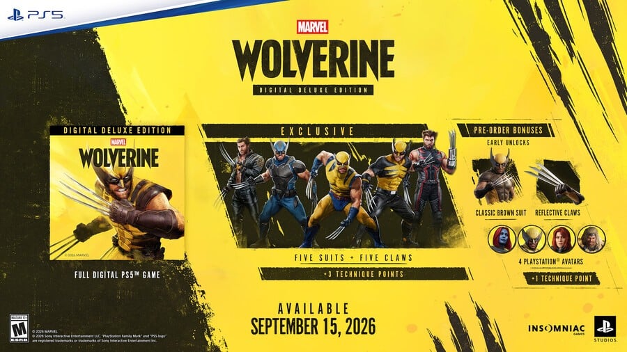 Marvel's Wolverine Pre-Orders Available Now, Deluxe Edition Includes Exclusive Suits 3