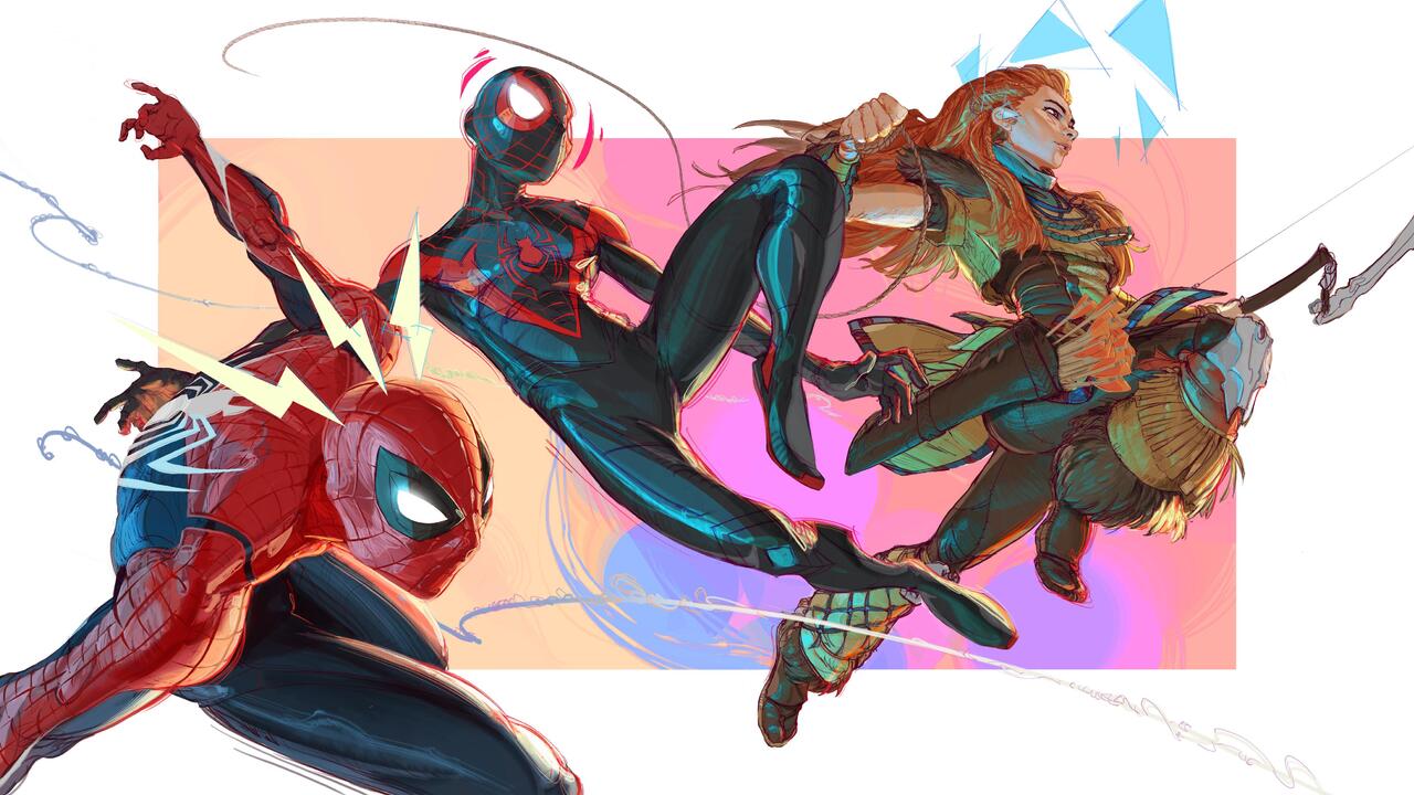 The art of the cover: Insomniac artists on drawing Spider-Man –  PlayStation.Blog