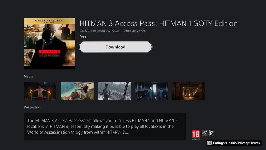 Hitman 1 shop free ps4