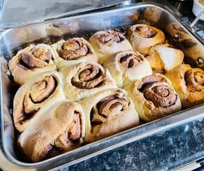 Before and after baking, and then flipped over to reveal the topping.