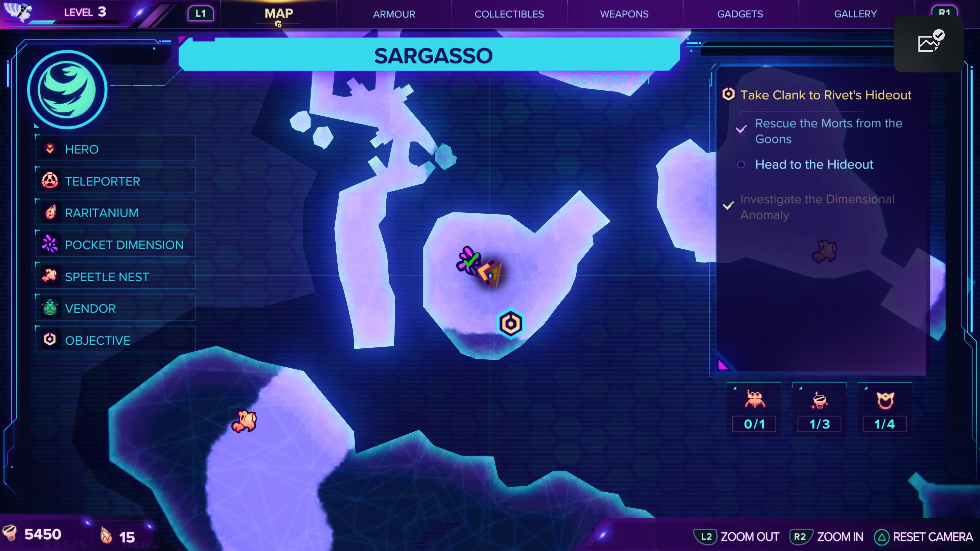 Ratchet & Clank Rift Apart Sargasso (Outpost L51) All Collectibles