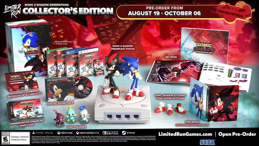 Sonic X Shadow Generations Goes Nostalgia Overload with Dreamcast-Heavy Collector's Edition 2