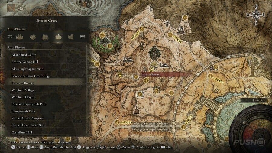 Elden Ring: All Site of Grace Locations - Altus Plateau - Bower of Bounty