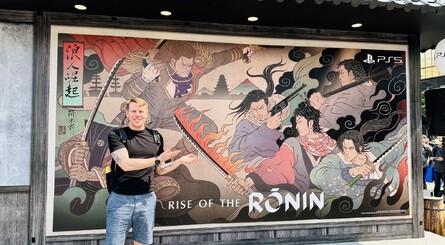 A huge audience of local media gathered to see the unveiling of Justin's specially commissioned ukiyo-e mural, which was created with authentic paints and inks.