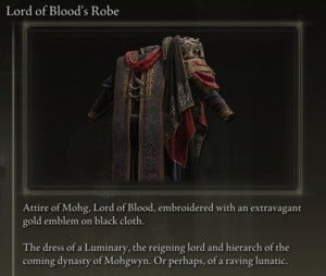 Elden Ring: All Individual Armour Pieces - Lord of Blood's Robe