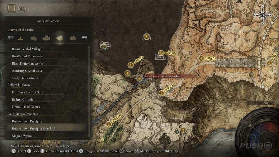 Elden Ring: All Site of Grace Locations - Ruin-Strewn Precipe - Ruin-Strewn Precipice Overlook