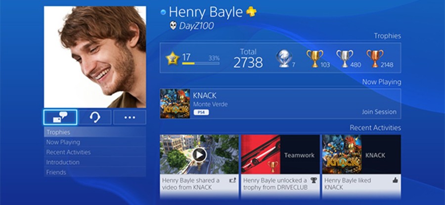 User Interface PS4 PlayStation 4