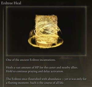 Elden Ring: Support Incantations - Erdtree Heal