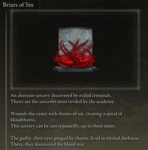 Elden Ring: Offensive Sorceries - Briars of Sin