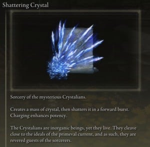 Elden Ring: Offensive Sorceries - Shattering Crystal