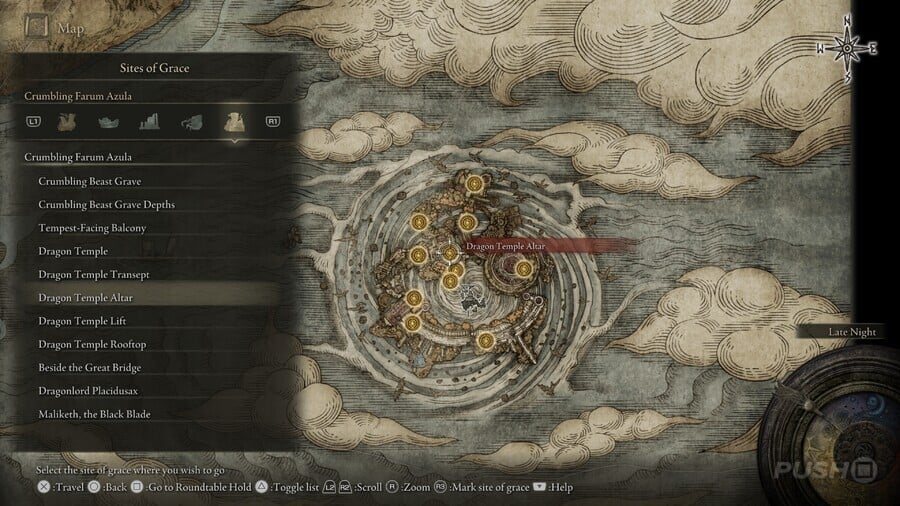 Elden Ring: All Site of Grace Locations - Crumbling Farum Azula - Dragon Temple Altar