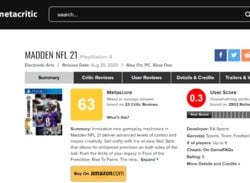 Madden NFL 21 Has the Worst User Score in Metacritic History