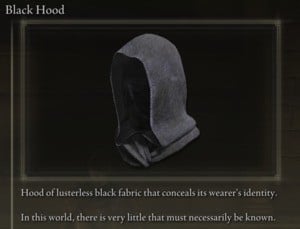 Elden Ring: All Individual Armour Pieces - Black Hood