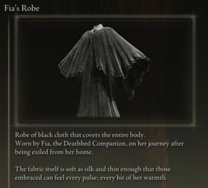 Elden Ring: All Partial Armour Sets - Fia's Set - Fia's Robe