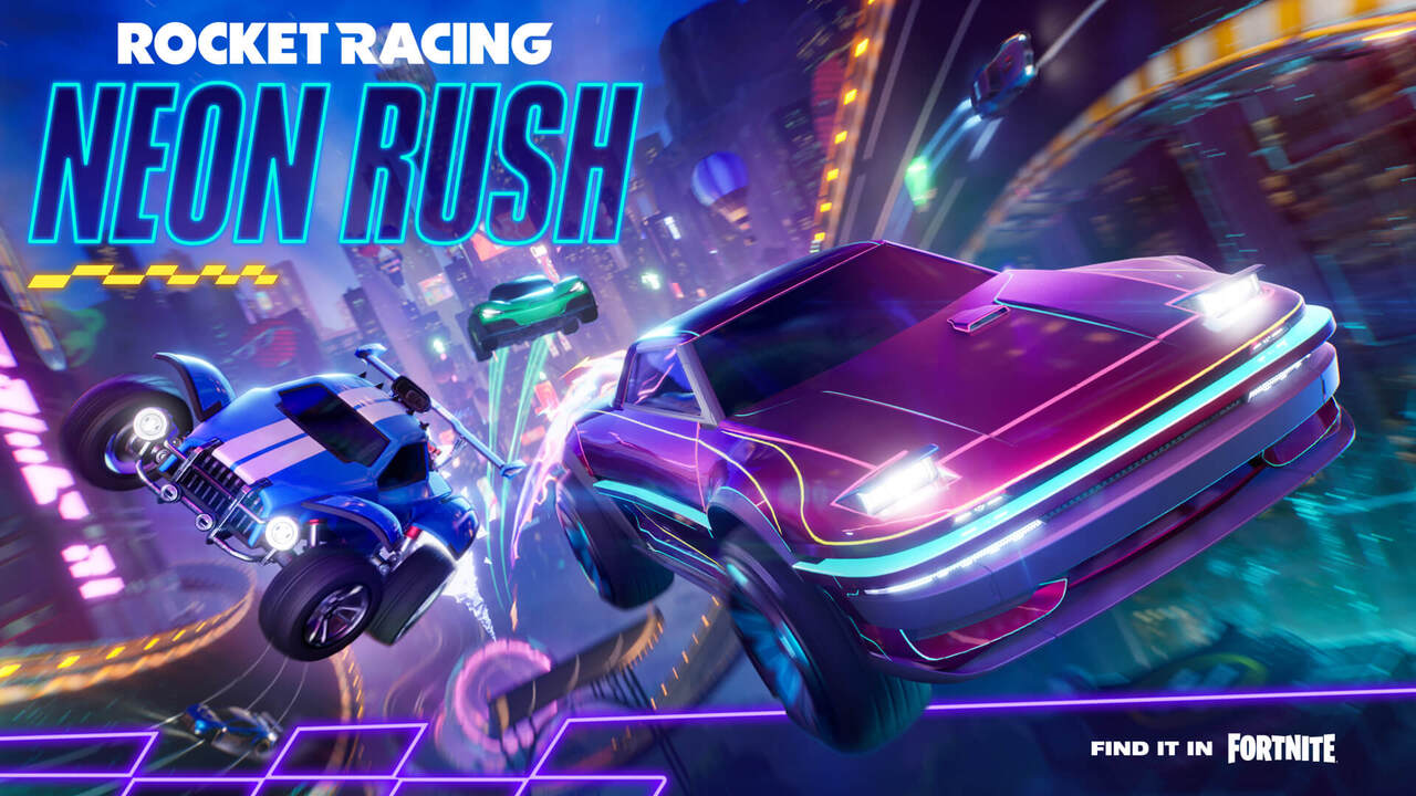 Rocket Racing's Neon Rush Update Adds Official And User-made Tracks 