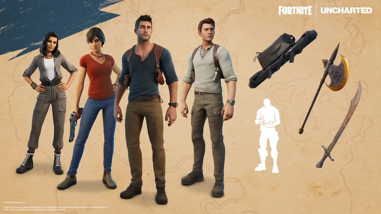 Fortnite's Uncharted Crossover to Have Tom Holland, Nathan Drake