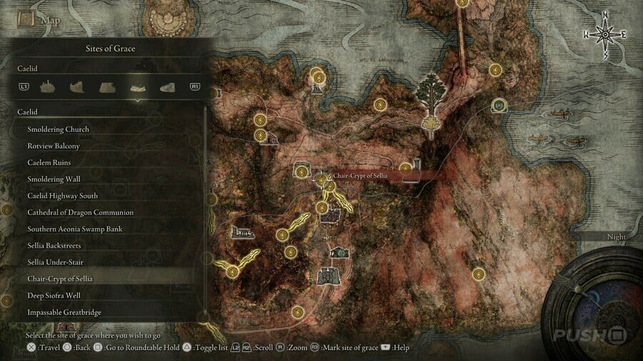 Elden Ring: All Site of Grace Locations - Caelid - Chair-Crypt of Sellia