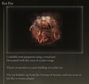 Elden Ring: All Crafting Recipes - Throwing Pots - Rot Pot