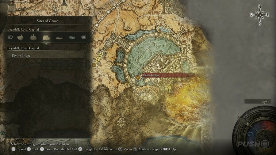 Elden Ring: All Site of Grace Locations - Leyndell, Royal Capital - Divine Bridge