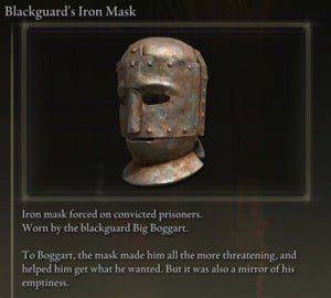 Elden Ring: All Individual Armour Pieces - Blackguard's Iron Mask
