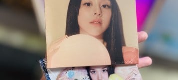 Two TWICE albums with Chaeyoung on the cover
