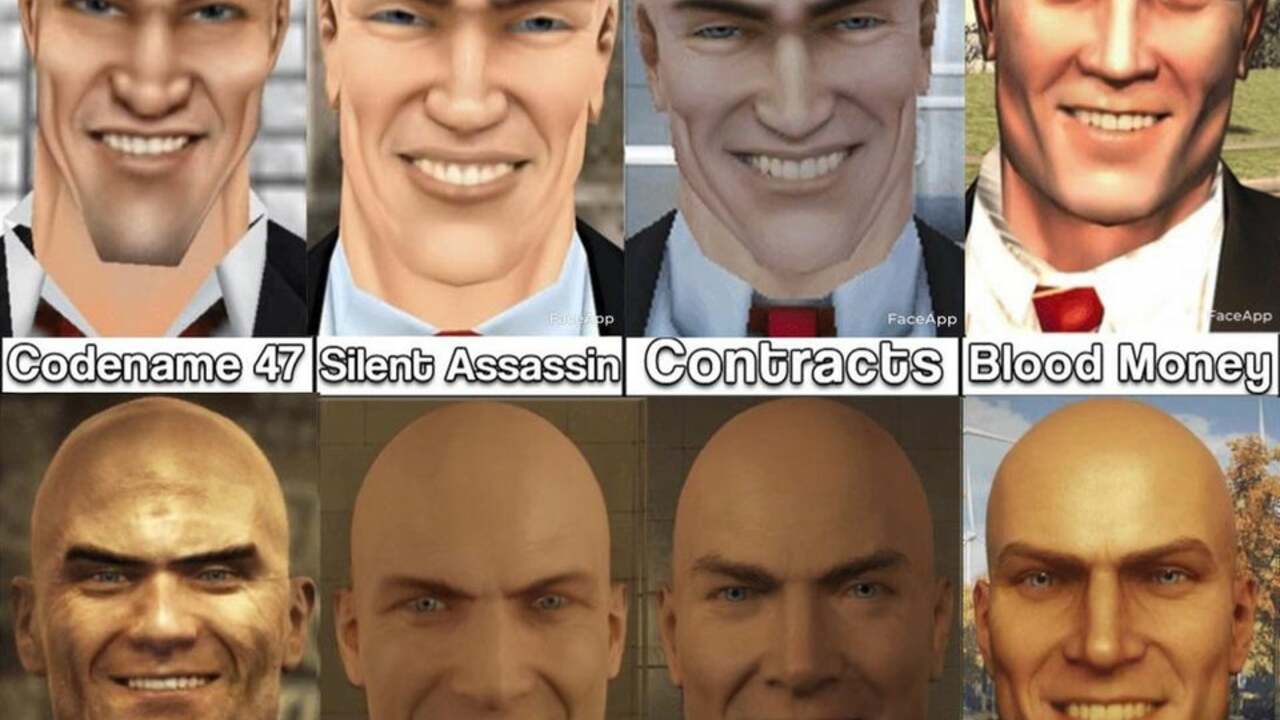 The Evolution Of Agent 47 S Face Makes For Nightmare Fuel Push Square