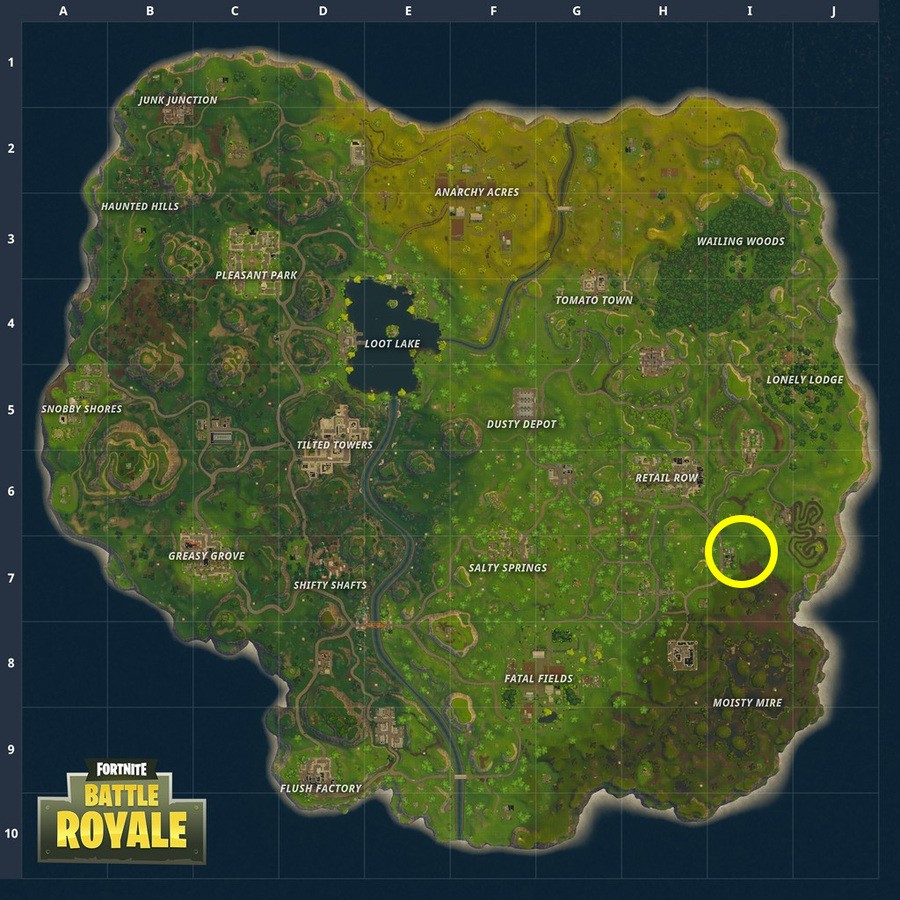 Fortnite - Where to Search Between a Bear, Crater, and a Refrigerator Shipment Location Guide 1
