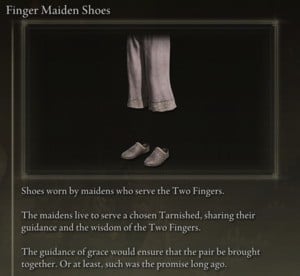 Elden Ring: 모든 부분 방어구 세트 - Finger Maiden 세트 - Finger Maiden 신발