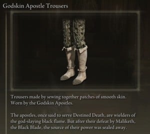 Elden Ring: All Full Armour Sets - Godskin Apostle Set - Godskin Apostle Trousers