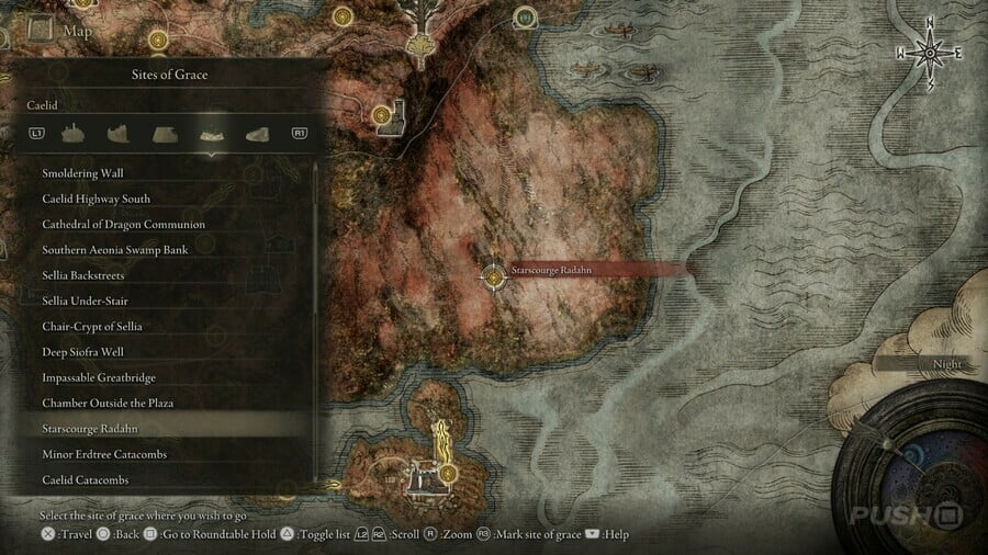 Elden Ring: All Site of Grace Locations - Caelid - Starscourge Radahn