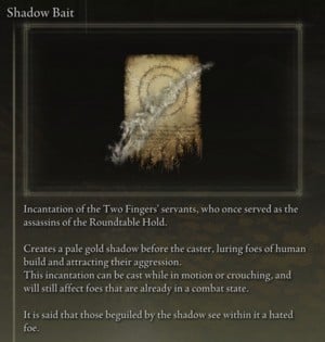 Elden Ring: Support Incantations - Shadow Bait