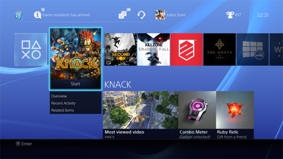 PS4 User Interface 1