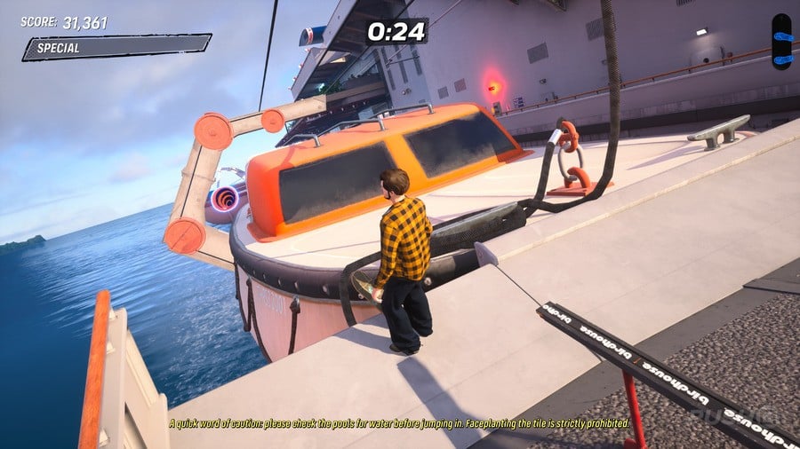 Tony Hawk's Pro Skater 3 + 4: Cruise Ship Walkthrough - All Park Goals and Collectibles 31