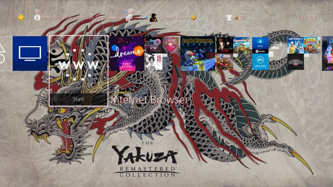 Tattoo Your PS4 with Yakuza Remastered Collection Theme
