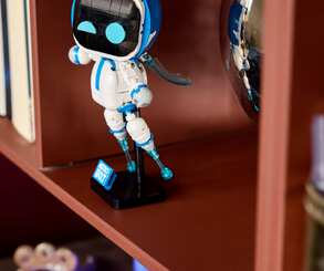 Astro Bot LEGO Set on Shelf