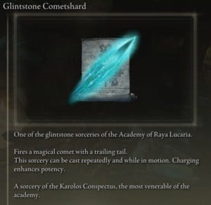 Elden Ring: Offensive Sorceries - Glintstone Cometshard