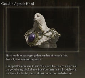 Elden Ring: 모든 풀 아머 세트 - Godskin Apostle Set - Godskin Apostle Hood